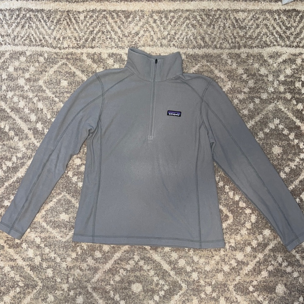 Patagonia Women's Micro D 1/4-Zip Fleece Feather Grey Medium